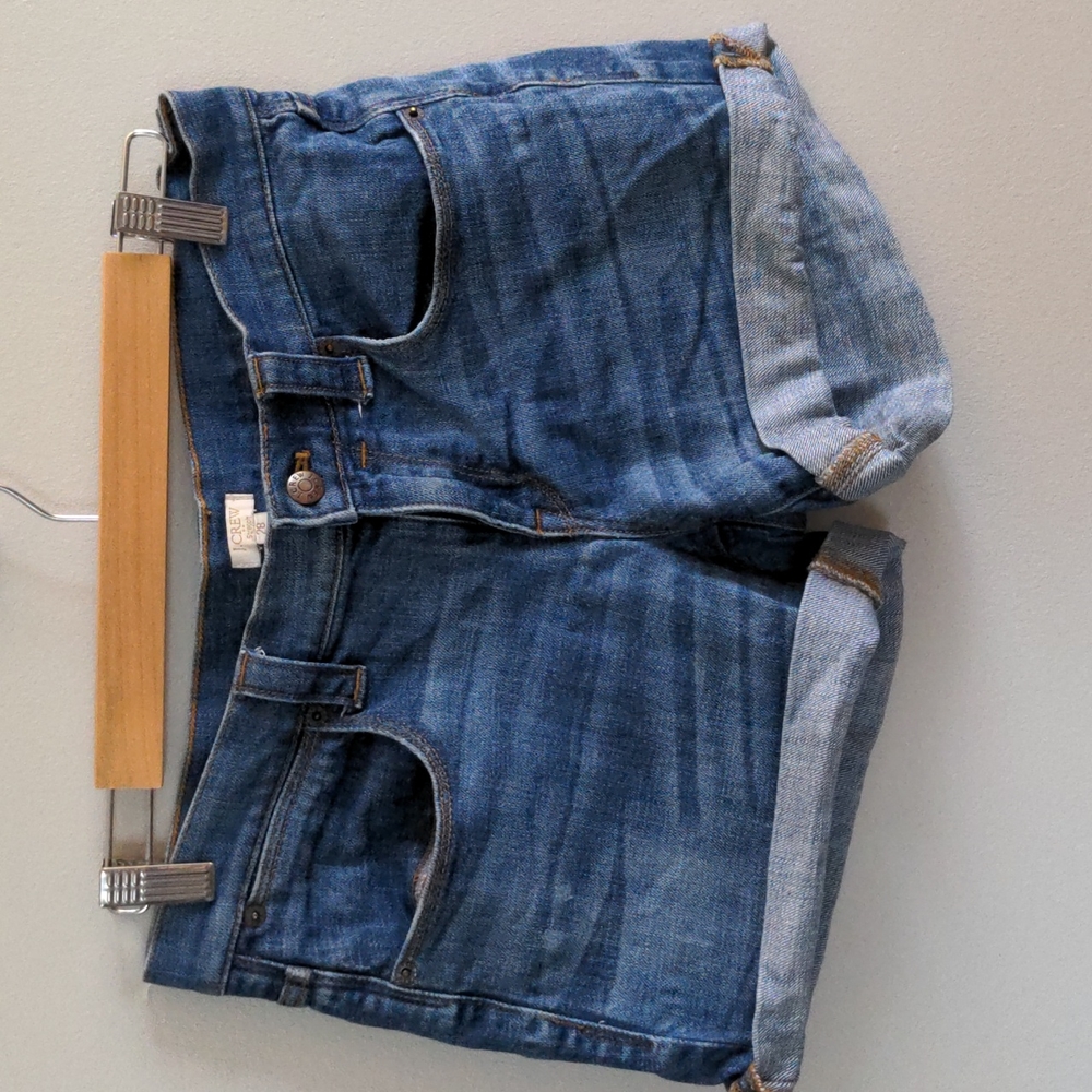 JCrew stretch blue jean shorts